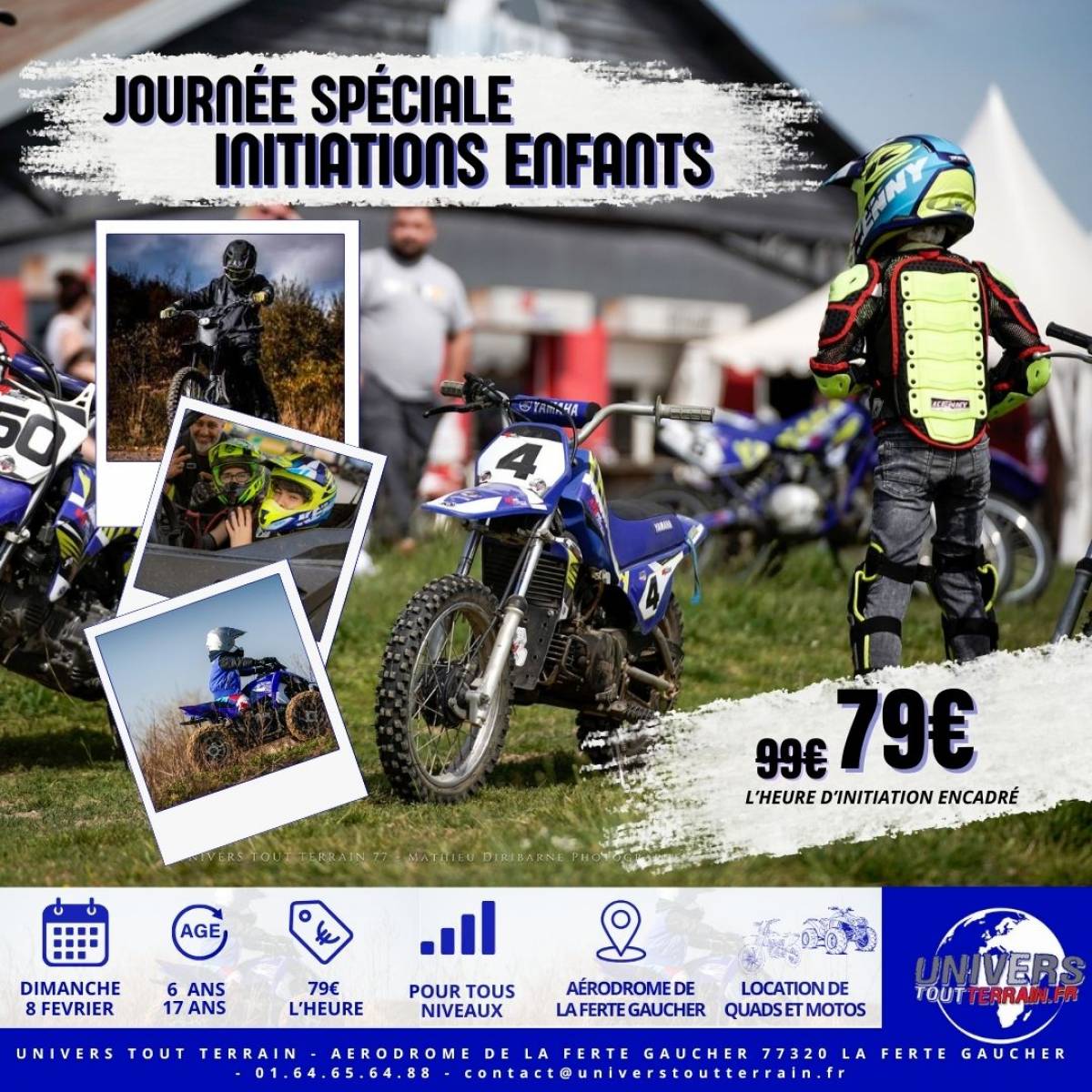Initiation moto enfant : 1h à 79 € le dimanche 8 février