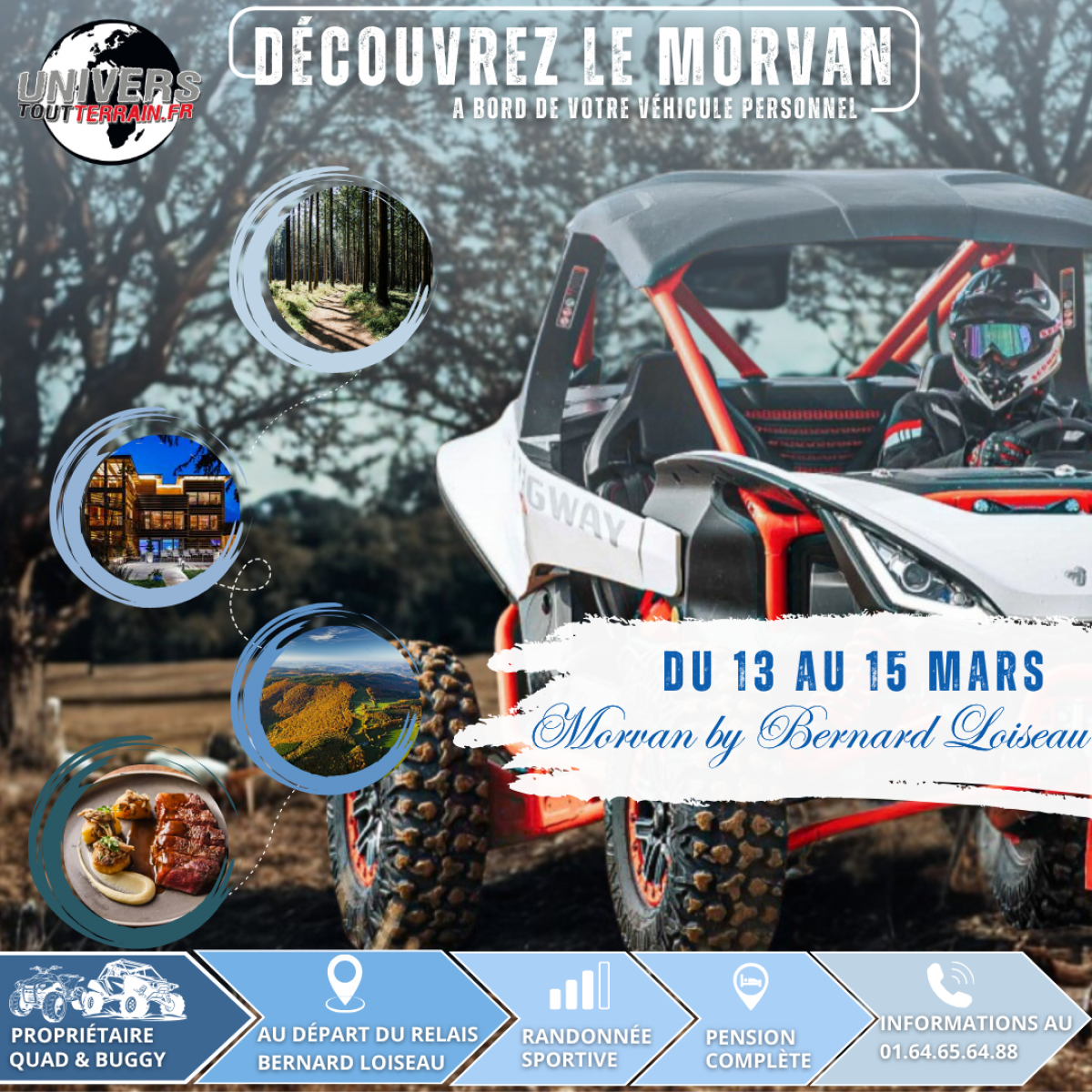 Randonnée tout-terrain dans le Morvan – Séjour off-road entre passionnés du 13 au 15 mars